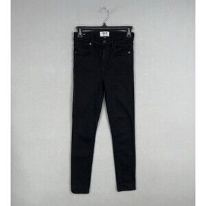 AGOLDE Jeans Womens 25 Luxe Black Sophie High Rise Skinny Minimal Quiet Luxury